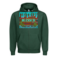 Sports Green blessed annd cactus with gemstone tumbler Zipper Hoodie - Artiststas
