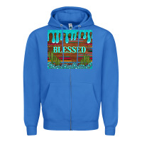 True Royal blessed annd cactus with gemstone tumbler Zipper Hoodie - Artiststas