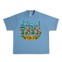 Pebble Blue blessed yaya Urban Heavy Tee - BarkalooDesign