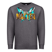 Charcoal Heather you matter Premium Sweatshirt - NancyCooperArtShop