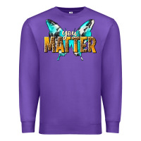 Purple you matter Premium Sweatshirt - NancyCooperArtShop