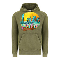 Vintage Olive lake junkie Vintage Hoodie - texasbilliewilder