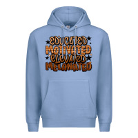 Colony Blue educated motivated elevated melanated Premium Hoodie - LillyAllenDesigns
