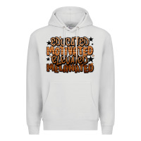 Dove Grey educated motivated elevated melanated Premium Hoodie - LillyAllenDesigns