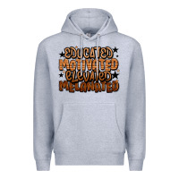 Heather Grey educated motivated elevated melanated Premium Hoodie - LillyAllenDesigns