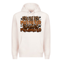 Pale Pink educated motivated elevated melanated Premium Hoodie - LillyAllenDesigns