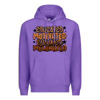Purple educated motivated elevated melanated Premium Hoodie - LillyAllenDesigns