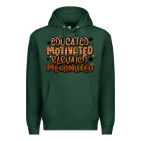 Sports Green educated motivated elevated melanated Premium Hoodie - LillyAllenDesigns