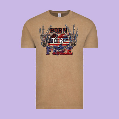 Born To Be Free 4th Of July Vintage Tee Designed By Cowgirlartshop