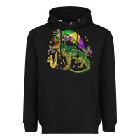 Black mardi gras tree rex Heavyweight Hoodie - MaliasSmallBusiness