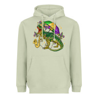 Matcha mardi gras tree rex Heavyweight Hoodie - MaliasSmallBusiness