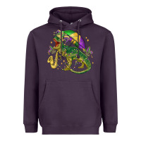 Plum mardi gras tree rex Heavyweight Hoodie - MaliasSmallBusiness