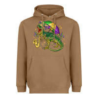 Toasted Coconut mardi gras tree rex Heavyweight Hoodie - MaliasSmallBusiness