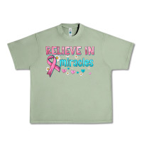 Oil Green believe in miracles with ribbon Urban Heavy Tee - HRA Design Shop