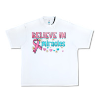 White believe in miracles with ribbon Urban Heavy Tee - HRA Design Shop