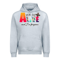 Heather Grey He is Alive Urban Hoodie - Bettercallsaul