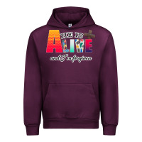 Mauve Wine He is Alive Urban Hoodie - Bettercallsaul