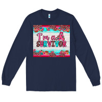 Navy i'm a survivor Long Sleeve Tee - JahusDesignShop