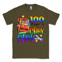 Army Green 100 days of cray cray Classic Tee - Artiststas