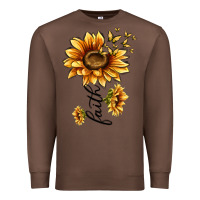 Chestnut faith sunflower Premium Sweatshirt - MaliasSmallBusiness