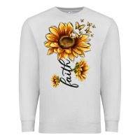 Dove Grey faith sunflower Premium Sweatshirt - MaliasSmallBusiness