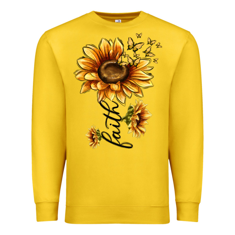 Faith Sunflower Premium Sweatshirt by MaliasSmallBusiness | Teevron