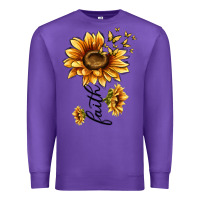 Purple faith sunflower Premium Sweatshirt - MaliasSmallBusiness