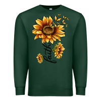 Sports Green faith sunflower Premium Sweatshirt - MaliasSmallBusiness