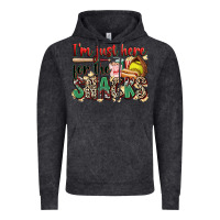Vintage Black i'm just here for the snacks softball Vintage Hoodie - Zillion Design Studio