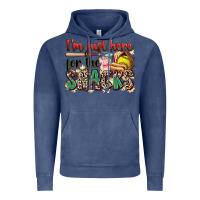 Vintage Denim i'm just here for the snacks softball Vintage Hoodie - Zillion Design Studio