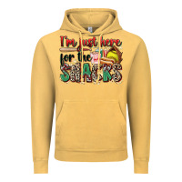 Vintage Mustard i'm just here for the snacks softball Vintage Hoodie - Zillion Design Studio