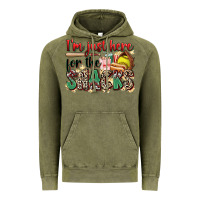 Vintage Olive i'm just here for the snacks softball Vintage Hoodie - Zillion Design Studio