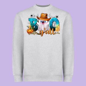 Boo Y'all Heavyweight Sweatshirt Designed By Texasbilliewilder
