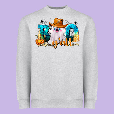 Boo Y'all Heavyweight Sweatshirt Designed By Texasbilliewilder