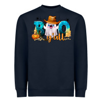 Navy Boo Y'all Heavyweight Sweatshirt - texasbilliewilder