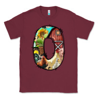 Burgundy farm life alphabet lowercase letters o Classic Tee - BundleAndBundleShop