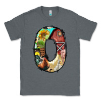 Charcoal Heather farm life alphabet lowercase letters o Classic Tee - BundleAndBundleShop