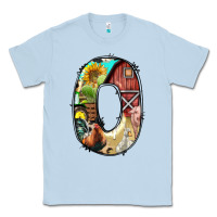 Dusty Blue farm life alphabet lowercase letters o Classic Tee - BundleAndBundleShop