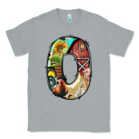 Heather Grey farm life alphabet lowercase letters o Classic Tee - BundleAndBundleShop