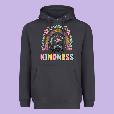 Choose Kindness Heavyweight Hoodie Designed By Maliassmallbusiness