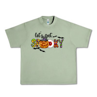 Oil Green Let's Get Spooky Urban Heavy Tee - CowhideDigitalArt