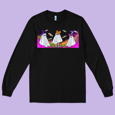 Cutes Ghosts Libbey Glass Long Sleeve Tee Designed By Bundleandbundleshop
