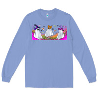 Colony Blue cutes ghosts libbey glass Long Sleeve Tee - BundleAndBundleShop