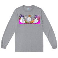 Heather Grey cutes ghosts libbey glass Long Sleeve Tee - BundleAndBundleShop