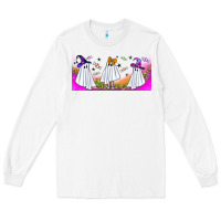 White cutes ghosts libbey glass Long Sleeve Tee - BundleAndBundleShop