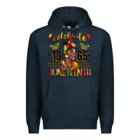Navy celebrate 1865 juneteenth with black woman Premium Hoodie - LillyAllenDesigns