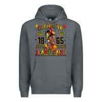 Rock celebrate 1865 juneteenth with black woman Premium Hoodie - LillyAllenDesigns
