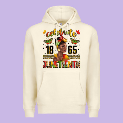 Celebrate 1865 Juneteenth With Black Woman Premium Hoodie Designed By Lillyallendesigns