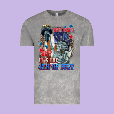 Dead Inside But It's The 4th Of July Vintage Tee Designed By Cowgirlartshop