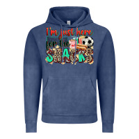 Vintage Denim i'm just here for the snacks soccer Vintage Hoodie - Zillion Design Studio